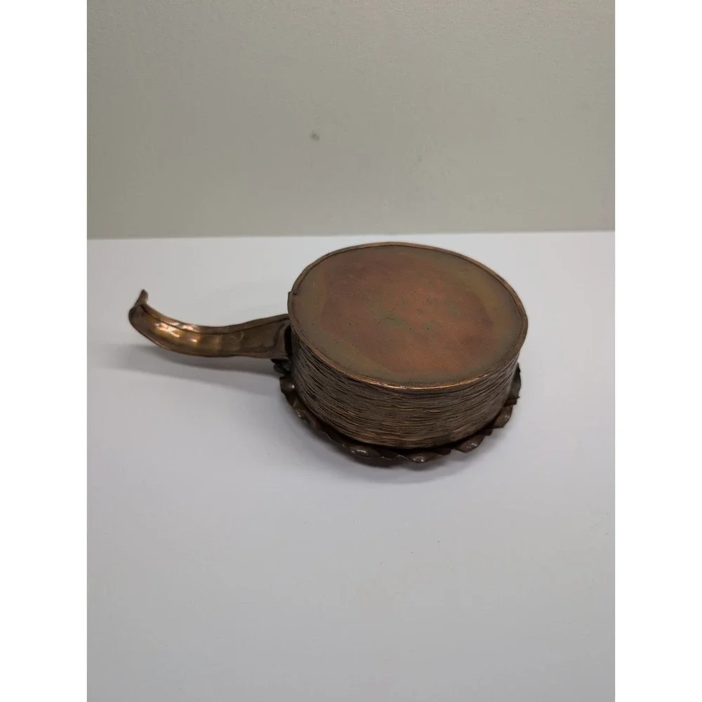 Vintage Gregorian Copper Silent Butler/‎ Crumb catcher with flip-top circa 1960s